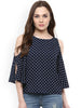 black printed top