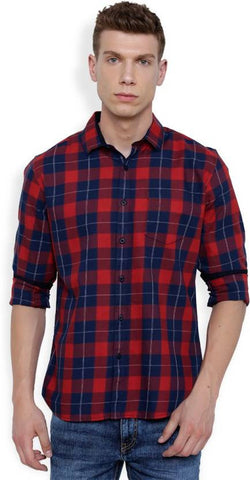 red and black shirt